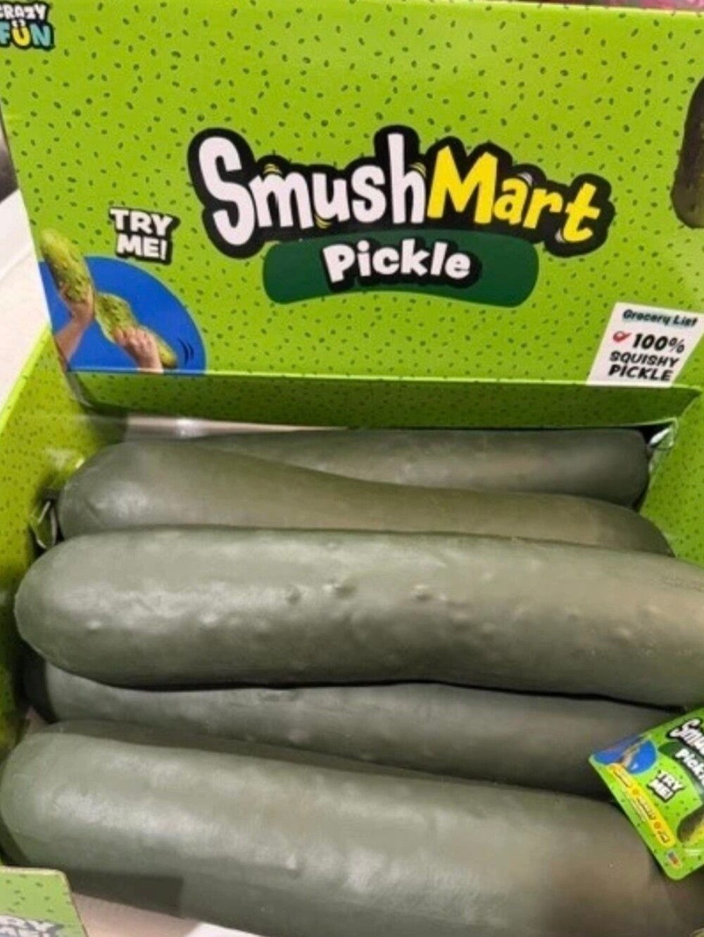 Jumbo MushMart / Smush Mart Pickle Squishy Toy - RMS Crazy Fun Viral Stress Reli